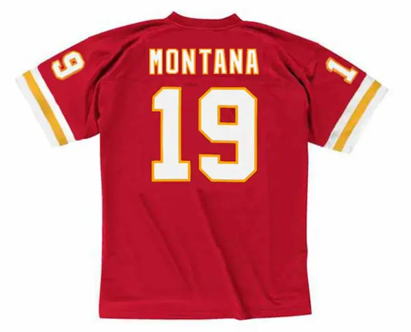 JOE MONTANA Kansas City Chiefs 1994 Throwback Home NFL Football Jersey 