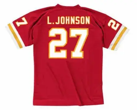 LARRY JOHNSON Kansas City Chiefs 2005 Throwback Home NFL Football Jersey 