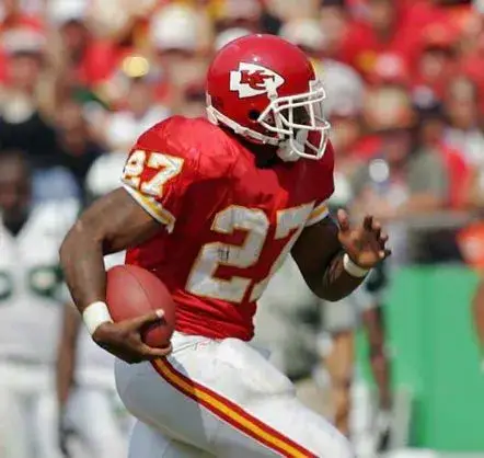 LARRY JOHNSON Kansas City Chiefs 2005 Throwback Home NFL Football Jersey 