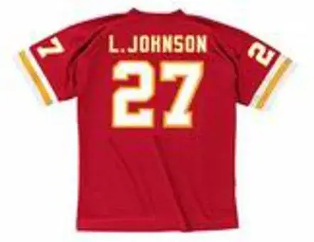 LARRY JOHNSON Kansas City Chiefs 2005 Throwback Home NFL Football Jersey 