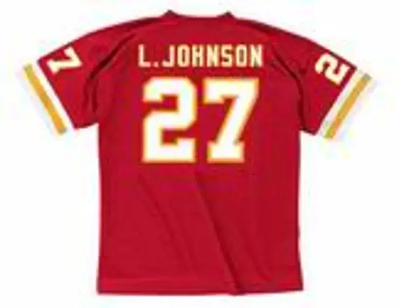 LARRY JOHNSON Kansas City Chiefs 2005 Throwback Home NFL Football Jersey 