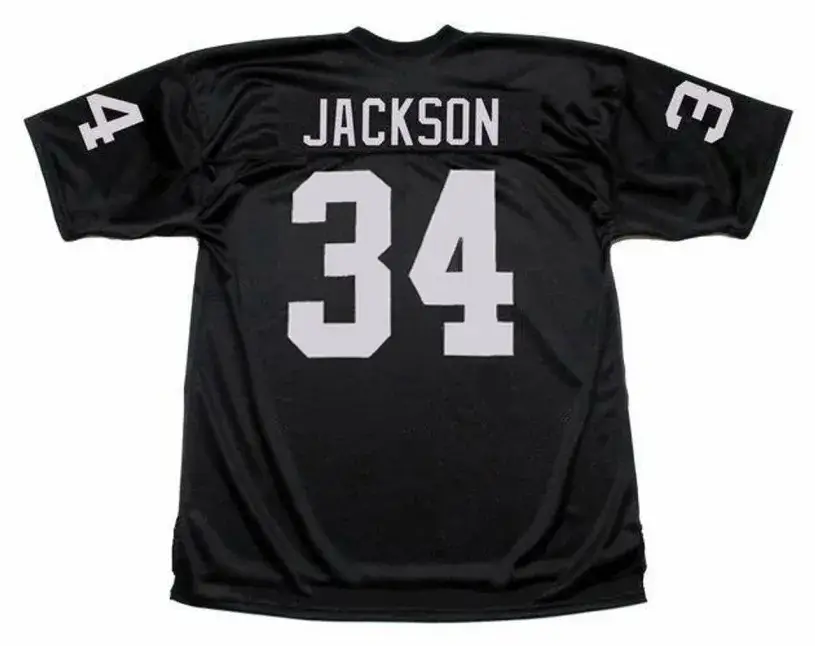 BO JACKSON Los Angeles Raiders 1987 Home Throwback NFL Football Jersey 