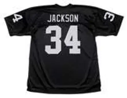 BO JACKSON Los Angeles Raiders 1987 Home Throwback NFL Football Jersey 