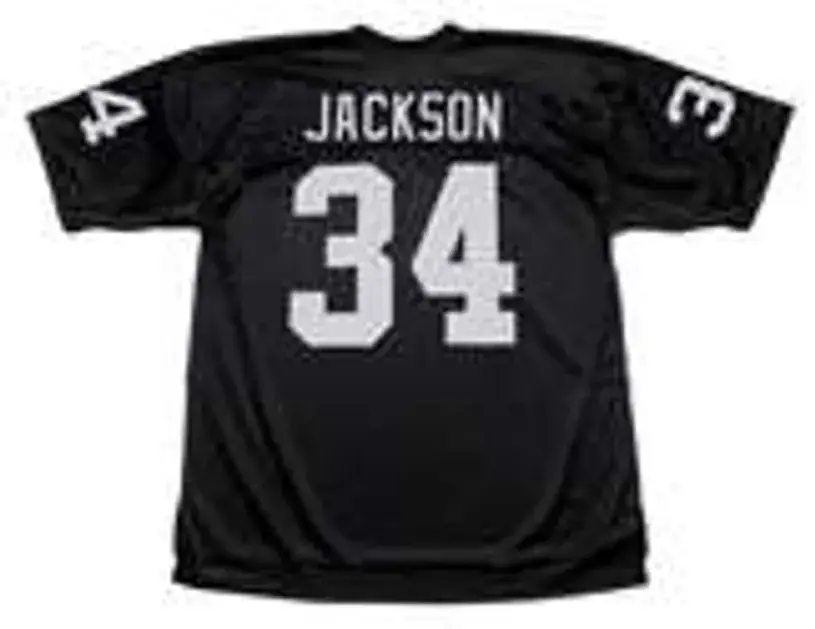 BO JACKSON Los Angeles Raiders 1987 Home Throwback NFL Football Jersey 