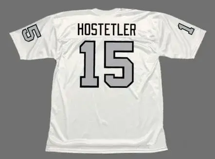 JEFF HOSTETLER Los Angeles Raiders 1994 Away Throwback NFL Football Jersey 