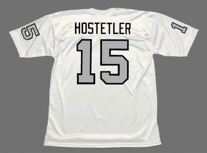 JEFF HOSTETLER Los Angeles Raiders 1994 Away Throwback NFL Football Jersey 