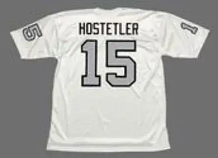 JEFF HOSTETLER Los Angeles Raiders 1994 Away Throwback NFL Football Jersey 