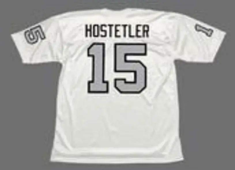 JEFF HOSTETLER Los Angeles Raiders 1994 Away Throwback NFL Football Jersey 