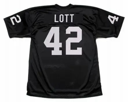 RONNIE LOTT Los Angeles Raiders 1991 Home Throwback NFL Football Jersey 