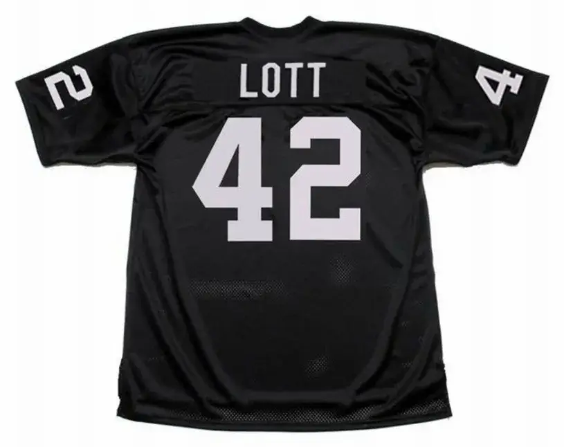 RONNIE LOTT Los Angeles Raiders 1991 Home Throwback NFL Football Jersey 