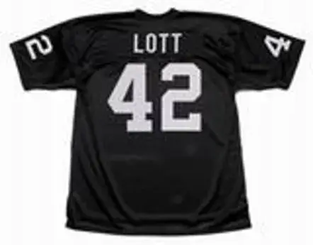 RONNIE LOTT Los Angeles Raiders 1991 Home Throwback NFL Football Jersey 