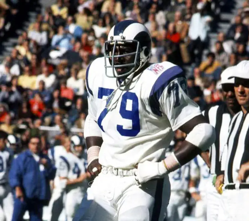 COY BACON Los Angeles Rams 1969 Throwback NFL Football Jersey 