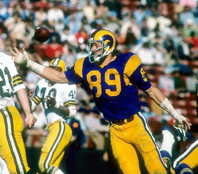 FRED DRYER Los Angeles Rams 1975 Throwback NFL Football Jersey 