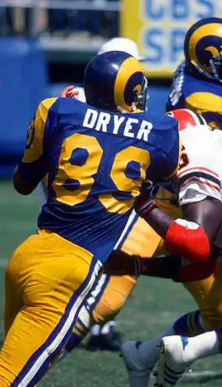 FRED DRYER Los Angeles Rams 1975 Throwback NFL Football Jersey 