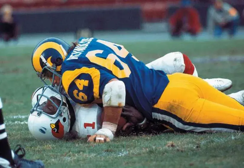 JACK “HACKSAW” REYNOLDS Los Angeles Rams 1975 Throwback NFL Football Jersey 
