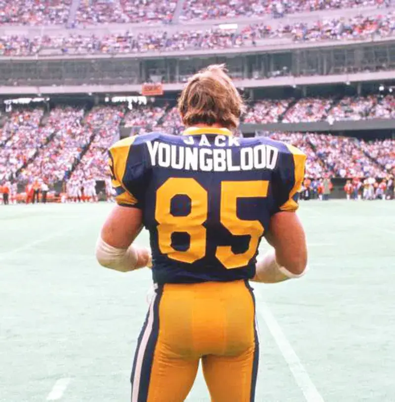 JACK YOUNGBLOOD Los Angeles Rams 1978 Home Throwback NFL Football Jersey 