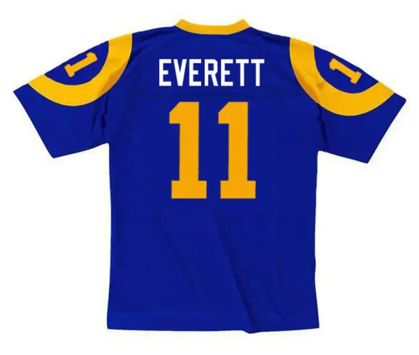 JIM EVERETT Los Angeles Rams 1989 Throwback NFL Football Jersey 
