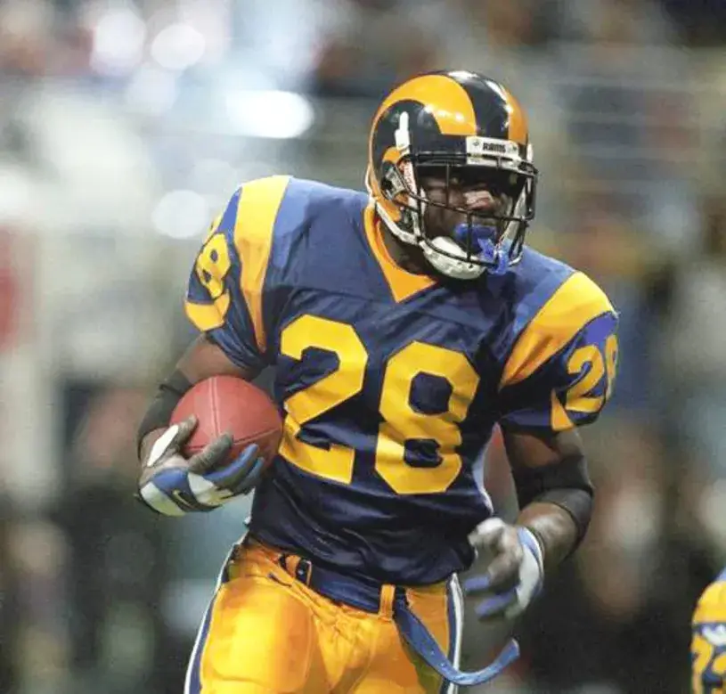 MARSHALL FAULK St. Louis Rams 1999 Throwback NFL Football Jersey 