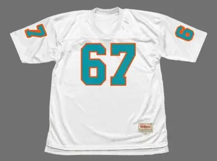 BOB KUECHENBERG Miami Dolphins 1972 Throwback NFL Football Jersey