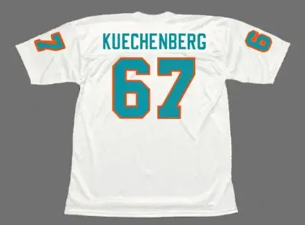 BOB KUECHENBERG Miami Dolphins 1972 Throwback NFL Football Jersey 