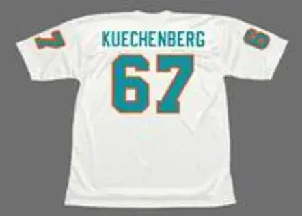 BOB KUECHENBERG Miami Dolphins 1972 Throwback NFL Football Jersey 