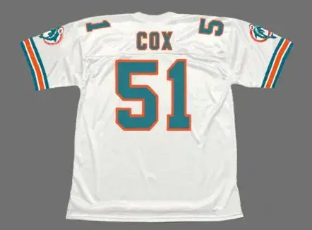 BRYAN COX Miami Dolphins 1994 Throwback NFL Football Jersey 