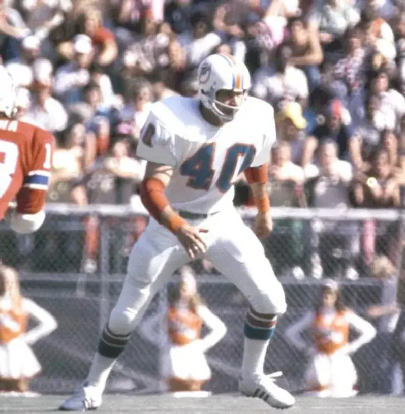 DICK ANDERSON Miami Dolphins 1972 Throwback NFL Football Jersey 