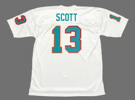 JAKE SCOTT Miami Dolphins 1972 Throwback NFL Football Jersey 