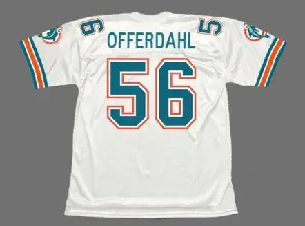 JOHN OFFERDAHL Miami Dolphins 1988 Throwback NFL Football Jersey 