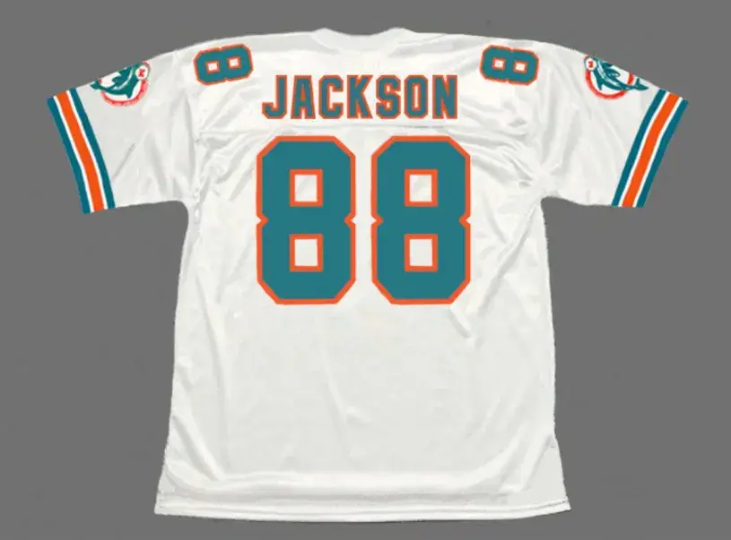 KEITH JACKSON Miami Dolphins 1994 Throwback NFL Football Jersey 