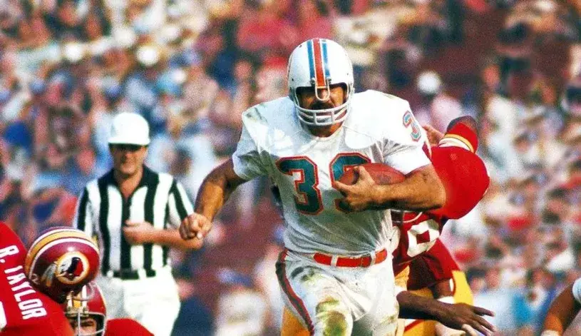 LARRY CSONKA Miami Dolphins 1972 Throwback NFL Football Jersey 