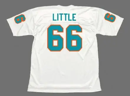 LARRY LITTLE Miami Dolphins 1972 Throwback NFL Football Jersey 