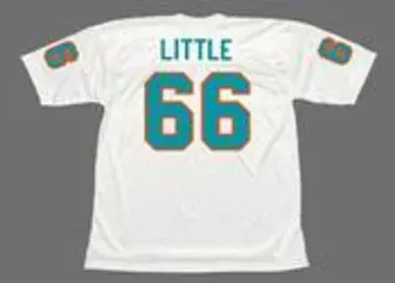 LARRY LITTLE Miami Dolphins 1972 Throwback NFL Football Jersey 