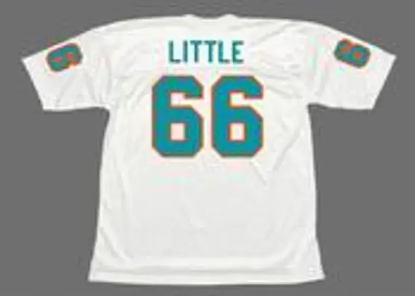 LARRY LITTLE Miami Dolphins 1972 Throwback NFL Football Jersey 