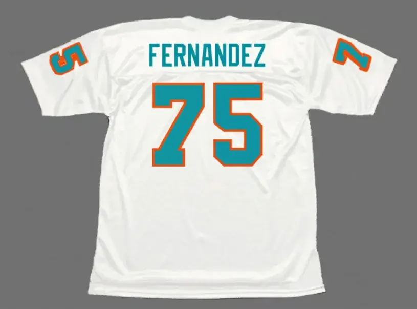 MANNY FERNANDEZ Miami Dolphins 1972 Throwback NFL Football Jersey 