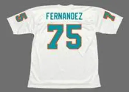 MANNY FERNANDEZ Miami Dolphins 1972 Throwback NFL Football Jersey 