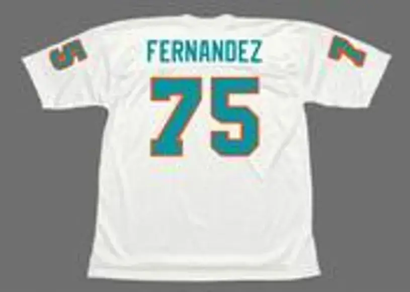 MANNY FERNANDEZ Miami Dolphins 1972 Throwback NFL Football Jersey 