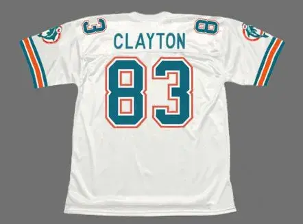 MARK CLAYTON Miami Dolphins 1989 Throwback NFL Football Jersey 