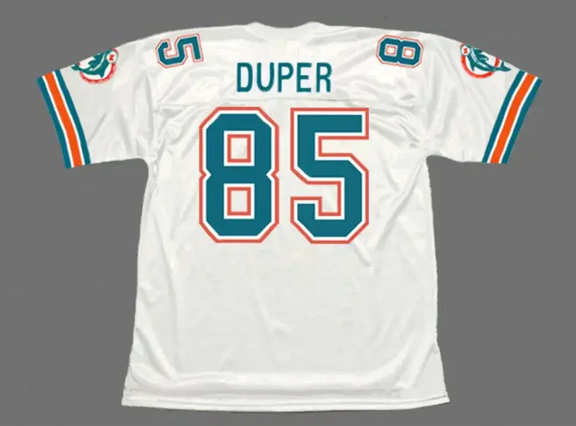 MARK DUPER Miami Dolphins 1989 Throwback NFL Football Jersey 