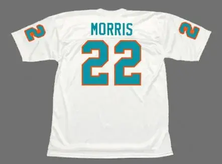 MERCURY MORRIS Miami Dolphins 1972 Throwback NFL Football Jersey 