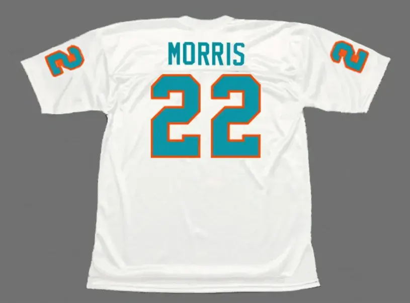 MERCURY MORRIS Miami Dolphins 1972 Throwback NFL Football Jersey 