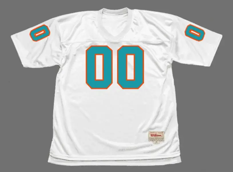 MIAMI DOLPHINS 1970’s Away Throwback NFL Jersey Customized “Any Name & Number(s)”