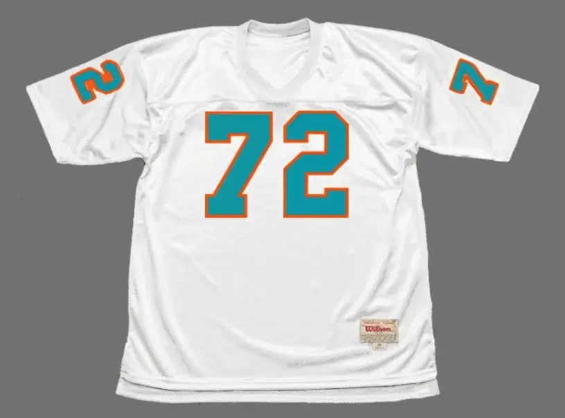 MIAMI DOLPHINS 1972 Undefeated Throwback NFL Football Jersey