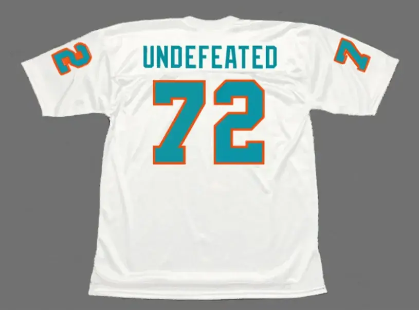 MIAMI DOLPHINS 1972 Undefeated Throwback NFL Football Jersey 
