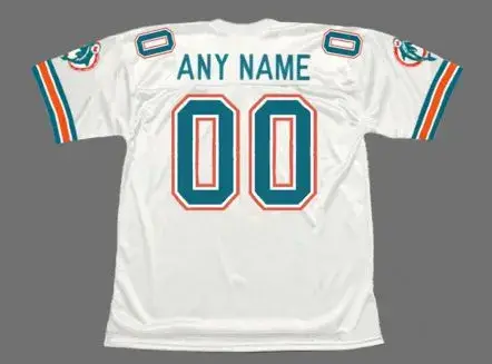 MIAMI DOLPHINS 1980’s Throwback NFL Jersey Customized “Any Name & Number(s)” 