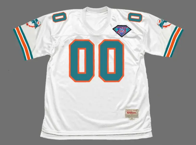MIAMI DOLPHINS 1994 Throwback NFL Jersey Customized “Any Name & Number(s)”