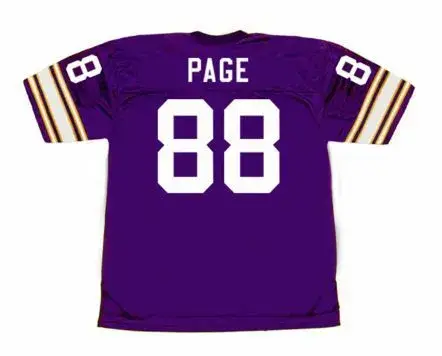 ALAN PAGE Minnesota Vikings 1975 Home Throwback NFL Football Jersey 