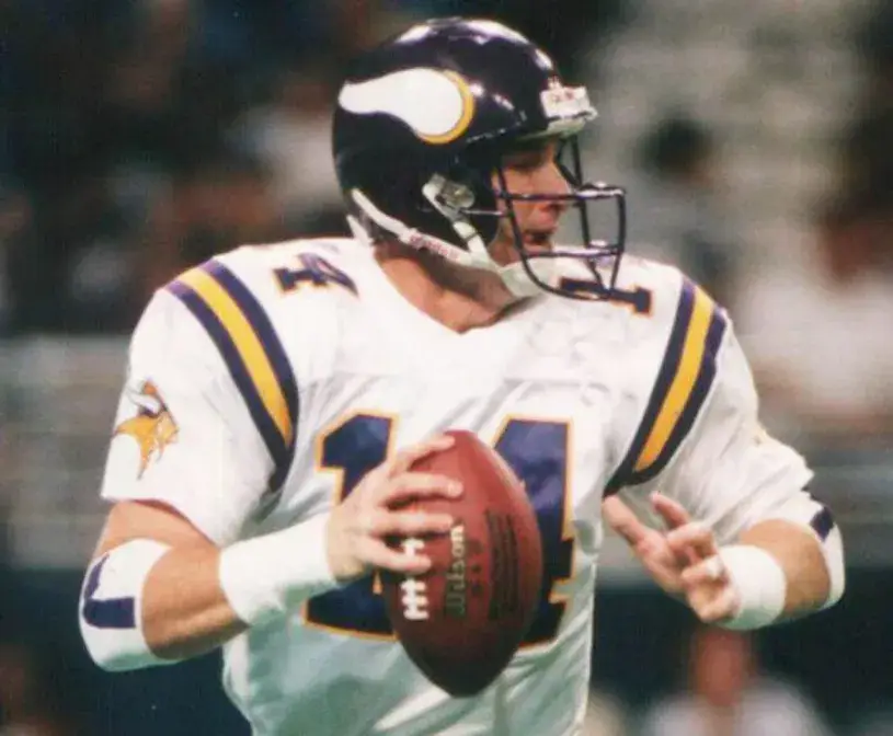 BRAD JOHNSON Minnesota Vikings 1997 Away Throwback NFL Football Jersey 