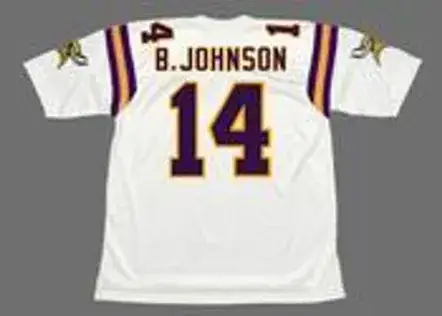BRAD JOHNSON Minnesota Vikings 1997 Away Throwback NFL Football Jersey 