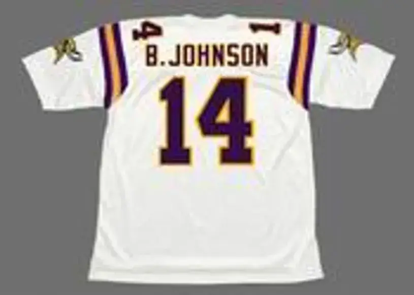 BRAD JOHNSON Minnesota Vikings 1997 Away Throwback NFL Football Jersey 